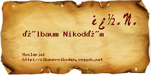 Ölbaum Nikodém névjegykártya